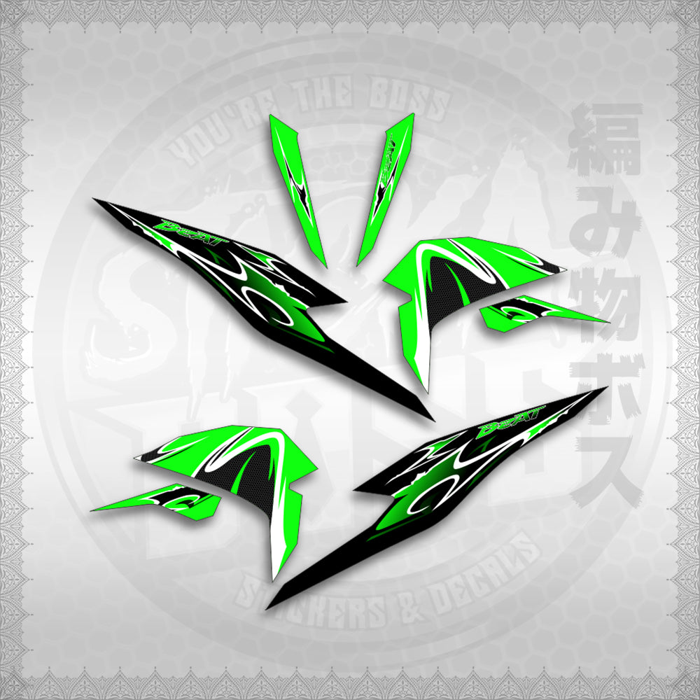 STICKER DECALS for BEAT FI V3 (BV325LENEMOHO) By STICKABOSS (SOFIE LAMINATED WATERPROOF)