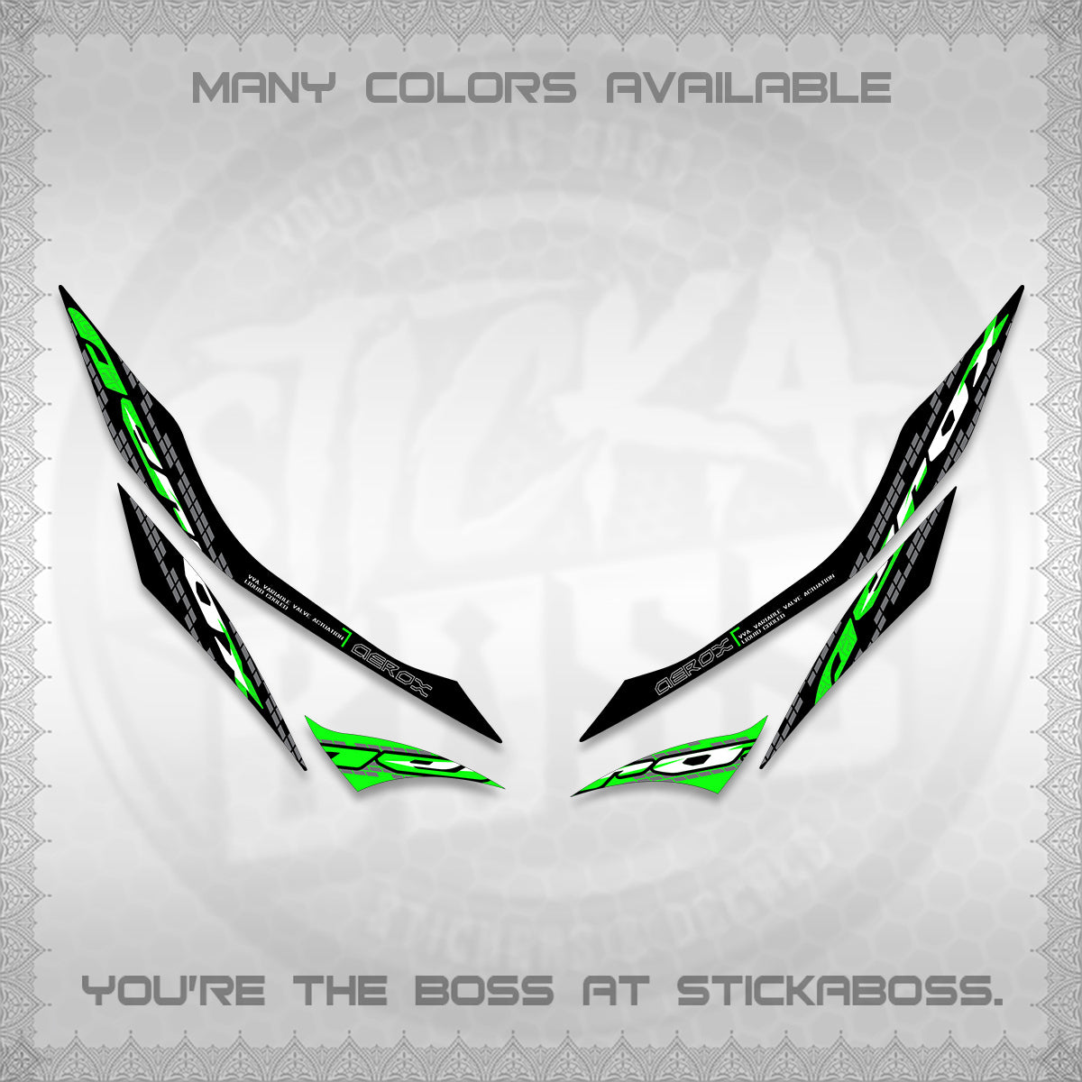 AEROX 155 V1 DECALS (NEW 2026 VORTEX) STICKER KITS BY STICKABOSS