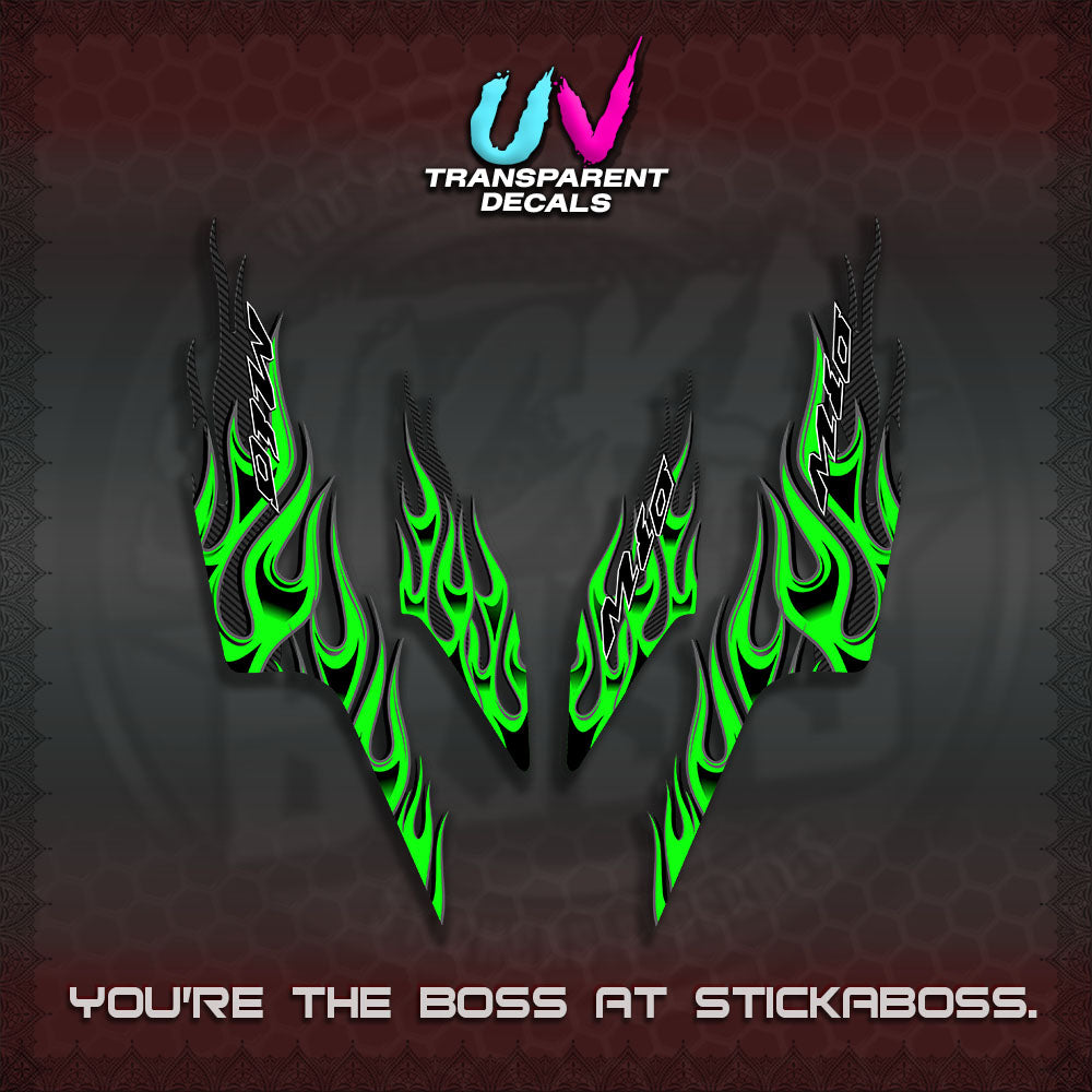 【PREMIUM UV PRINT】TRANSPARENT MIO SPORTY/ SMILEY  DECALS (MOTIF API NEW TERBARU VIRAL)By STICKABOSS
