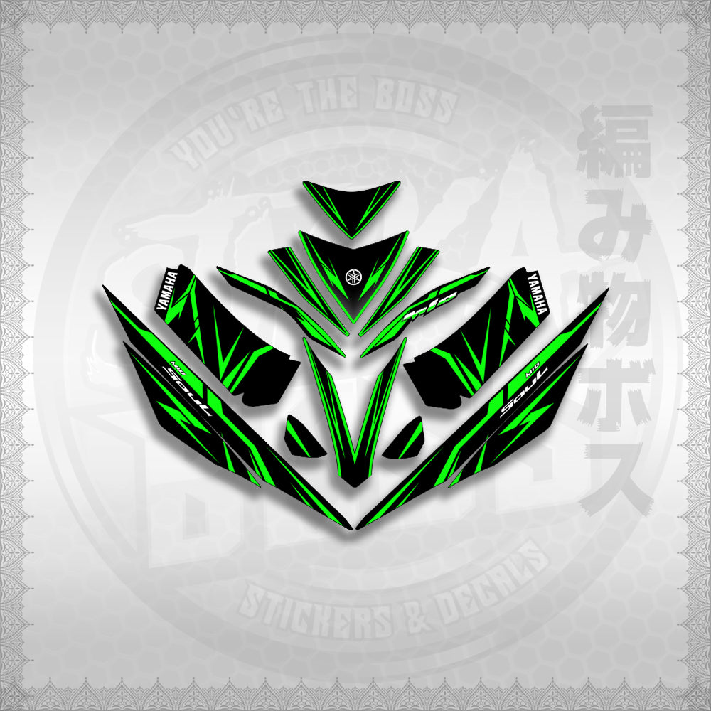 STICKER DECALS for MIO 4 (MIRGADE) By STICKABOSS (SOFIE LAMINATED WATERPROOF)