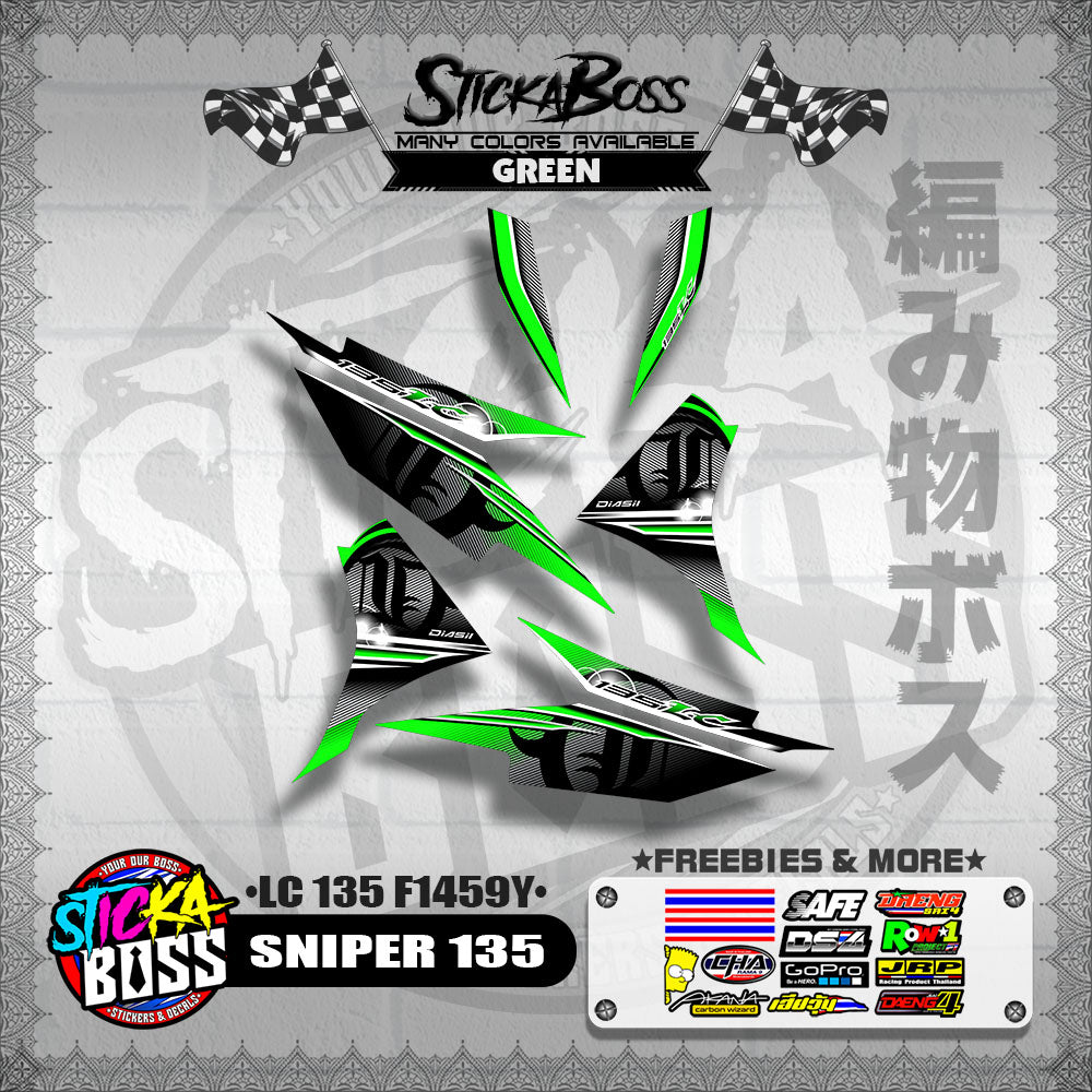 SNIPER 135 DECALS ( LC 135 F1459Y )【WITH FREEBIES】