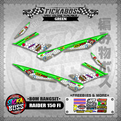 RAIDER 150 FI INDO DECALS ( BOM RANGSIT )【WITH FREEBIES】