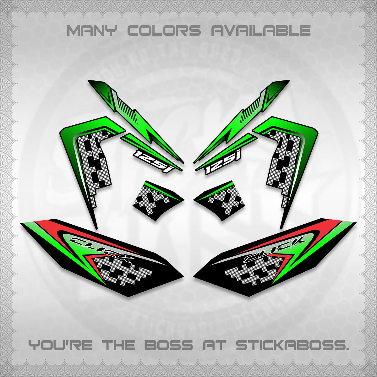 CLICK 125 V4 VIETNAM DECALS (2026 TERBARU MOTIF DESIGN) STICKER KITS BY STICKABOSS