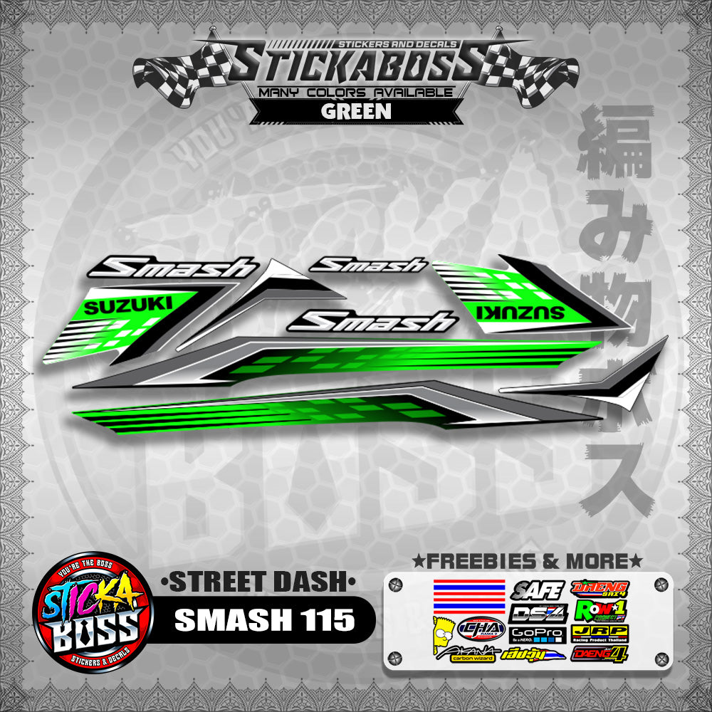 SMASH 115 STICKER DECALS ( STREET DASH )【WITH FREEBIES】