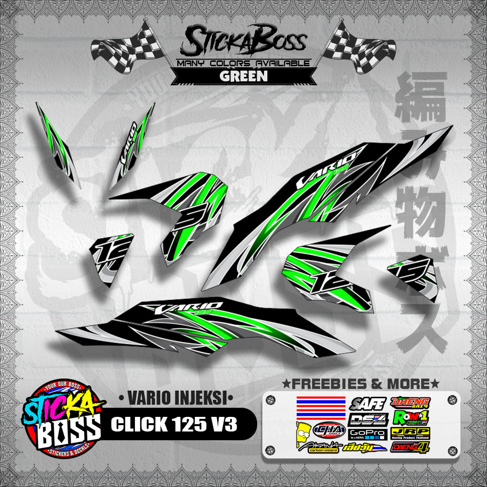 CLICK 125 V3 DECALS ( VARIO INJEKSI )【WITH FREEBIES】