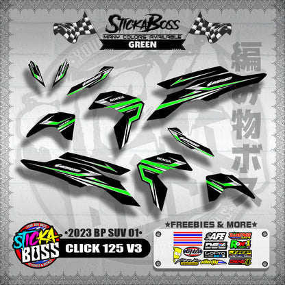 CLICK 125i / 150i V3 DECALS ( 2023 BP SUV 01 )【WITH FREEBIES】