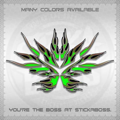 AEROX V3 ALPHA TURBO DECALS (2026 LED FIRE MOTIF)STICKER DECALS By STICKABOSS