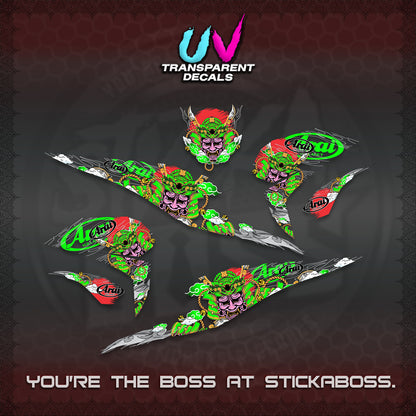 BEAT FI INDO UV TRANSPARENT DECALS (2026 NEW SAMURAI MOTIF) STICKER KITS BY STICKABOSS