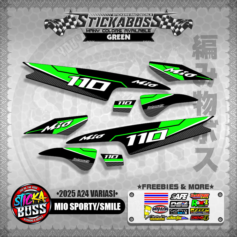 MIO SPORTY/SMILE INDO STICKER DECALS ( 2025 A24 VARIASI )【WITH FREEBIES】