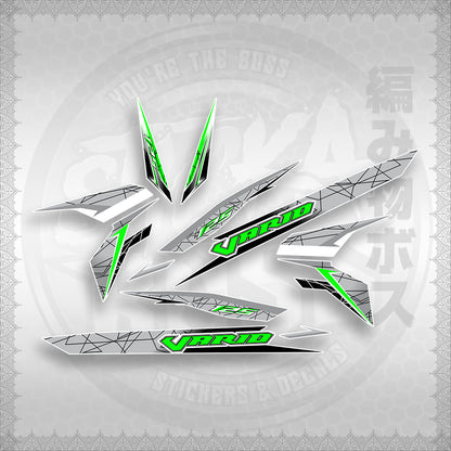 STICKER DECALS for CLICK 125 V3 (CV3VASTTEDEFOWH) By STICKABOSS (SOFIE LAMINATED WATERPROOF)