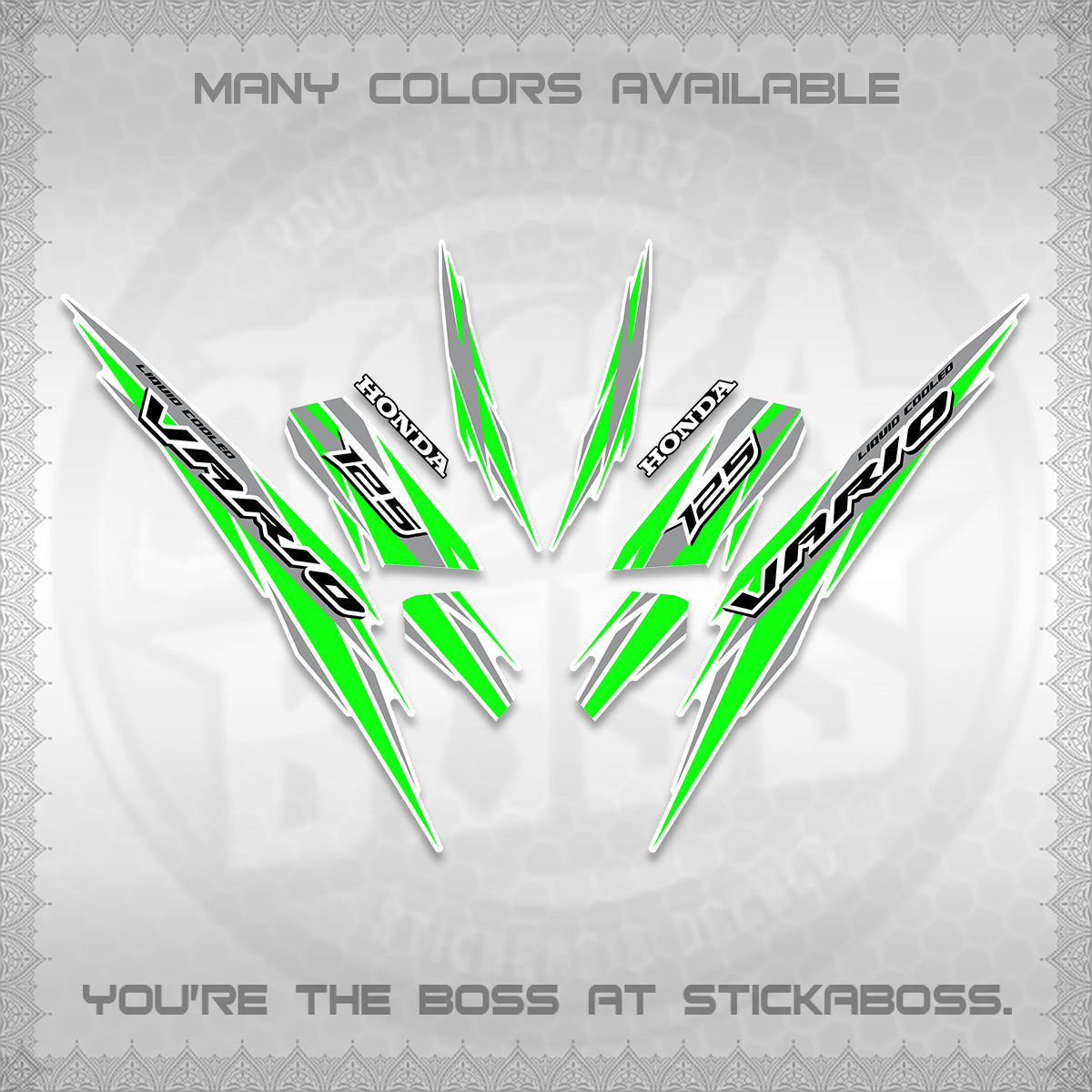 CLICK 125 V3 INDO FOR WHITE DECALS (2024 SV 22-A1 STYLE) STICKER KITS By STICKABOSS