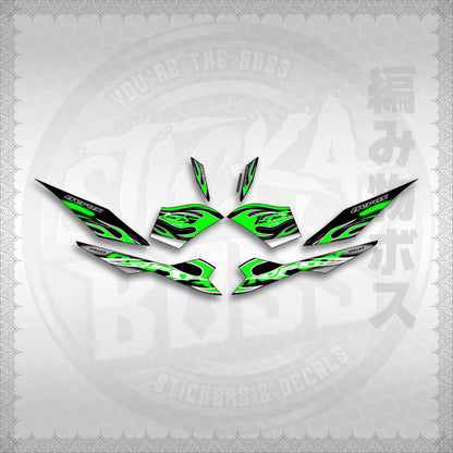 STICKER DECALS for AEROX V3 ALPHA TURBO INDO (AV311TRED) By STICKABOSS (SOFIE LAMINATED WATERPROOF)