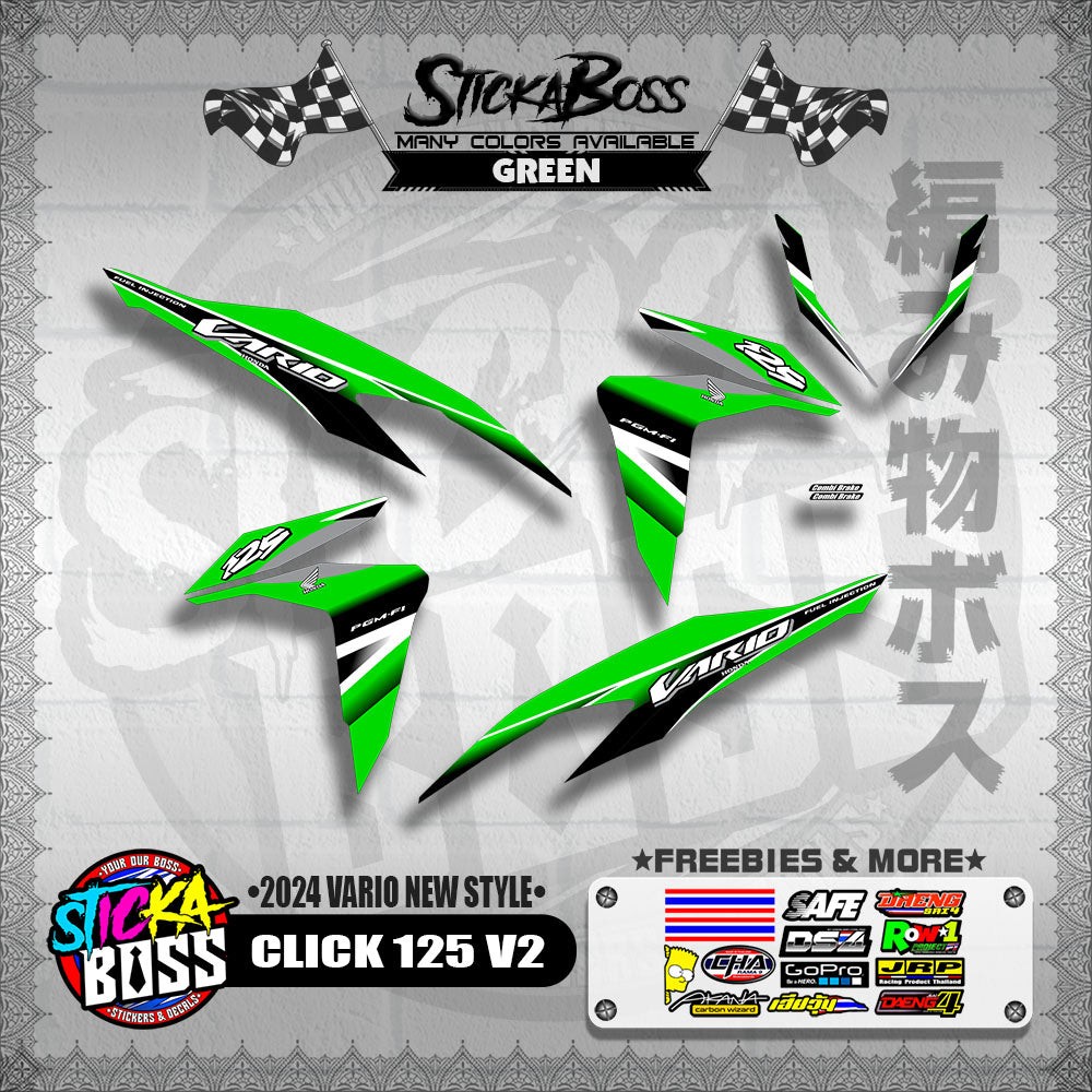 CLICK 125 V2 DECALS ( 2024 VARIO NEW STYLE )【WITH FREEBIES】