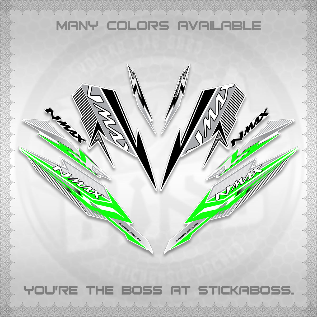 NMAX V2 FOR WHITE DECALS (2026 VARIO STYLE) STICKER DECALS By STICKABOSS