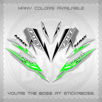NMAX V2 FOR WHITE DECALS (2026 VARIO STYLE) STICKER DECALS By STICKABOSS