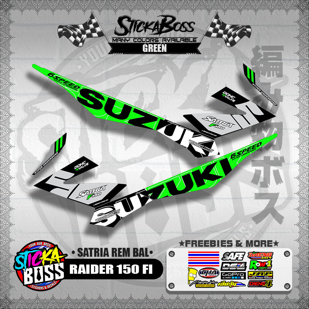 RAIDER 150 FI DECALS ( SATRIA REM BAL )【WITH FREEBIES】