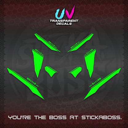 CLICK V2 UV TRANSPARENT DECALS (TRUENO STYLE DESIGN) STICKER KITS BY STICKABOSS