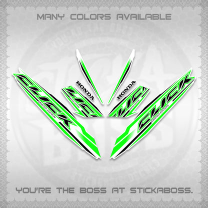 CLICK 125 V3 INDO FOR WHITE DECALS (2024 SV 13-A2 STYLE) STICKER KITS By STICKABOSS