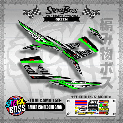 RAIDER 150 REBORN CARB DECALS ( THAI CAMO 150 )【WITH FREEBIES】