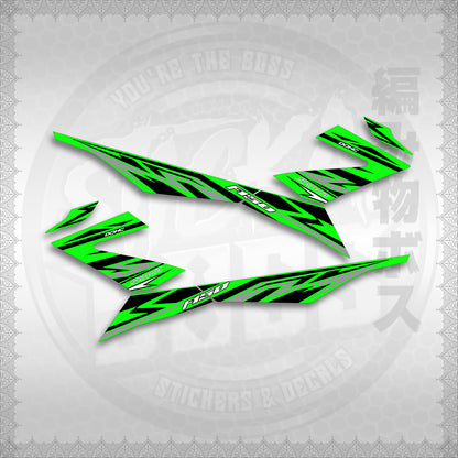 STICKER DECALS for RAIDER 150 Fi (RFINESASHED20) By STICKABOSS (SOFIE LAMINATED WATERPROOF)