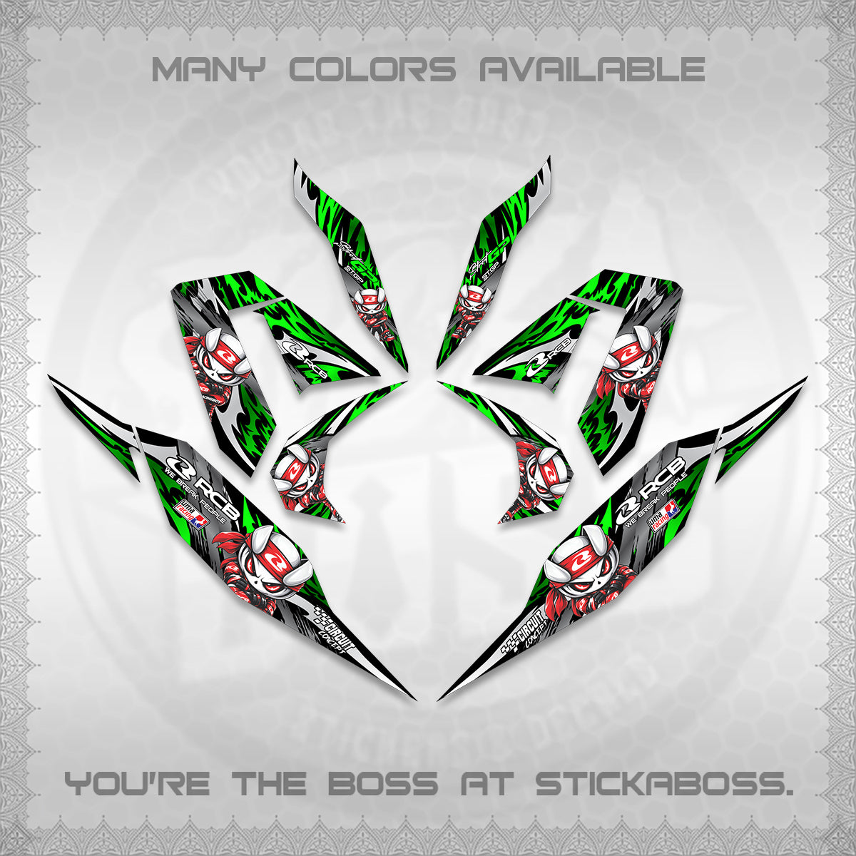 CLICK 125 V4 DECALS (2026 NEW RCB 2.0 DESIGN) STICKER KITS BY STICKABOSS