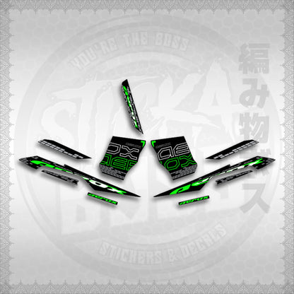 STICKER DECALS for AEROX V3 ALPHA TURBO INDO (AV3NVBLDE) By STICKABOSS (SOFIE LAMINATED WATERPROOF)