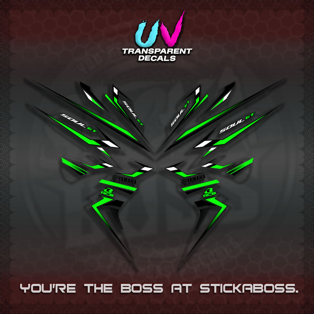 【PREMIUM UV PRINT】TRANSPARENT MIO SOUL i 115 GT INDO STRIPING DECALS (2026 DESIGN 001)By STICKABOSS