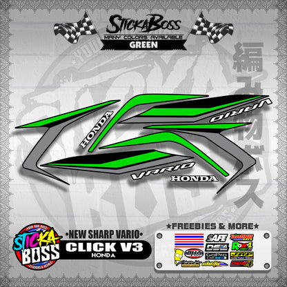 CLICK V3 DECALS ( NEW SHARP VARIO )【WITH FREEBIES】