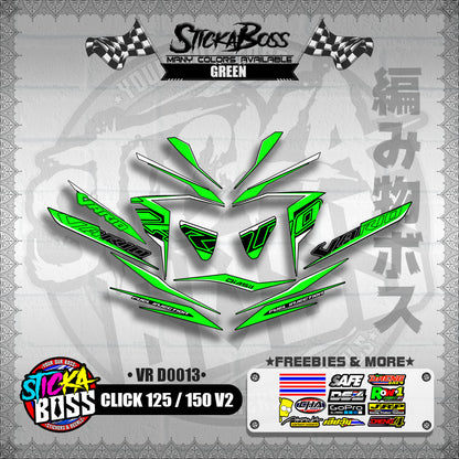 CLICK 125 / 150 V2 DECALS ( VR D0013 )【WITH FREEBIES】