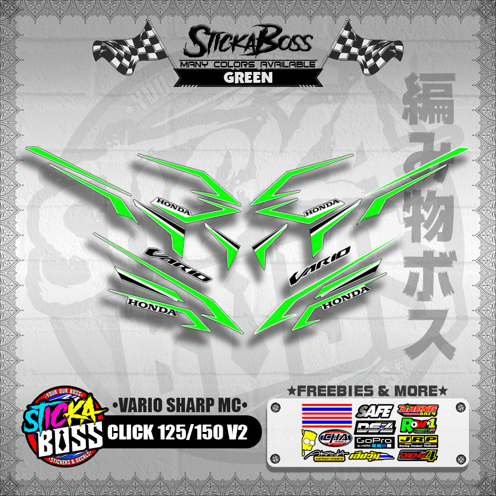 CLICK 125 / 150 V2 DECALS ( VARIO SHARP MC )【WITH FREEBIES】
