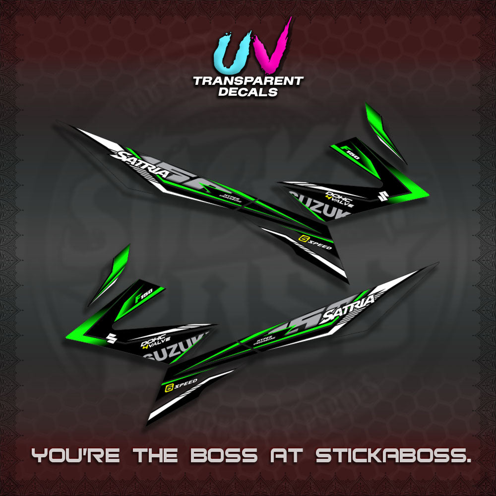 【PREMIUM UV PRINT】TRANSPARENT RAIDER 150 Fi SATRIA DECALS (2026 NTN N10)STICKER By STICKABOSS