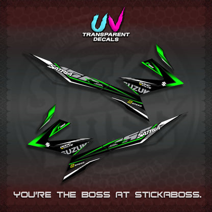 【PREMIUM UV PRINT】TRANSPARENT RAIDER 150 Fi SATRIA DECALS (2026 NTN N10)STICKER By STICKABOSS