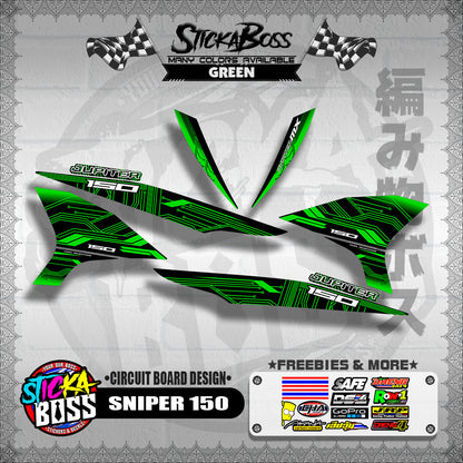 SNIPER 150 DECALS ( CIRCUIT BOARD DESIGN )【WITH FREEBIES】