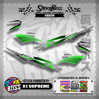 X1 SUPREME DECALS ( STYLISH COMMUTER 01 )【WITH FREEBIES】
