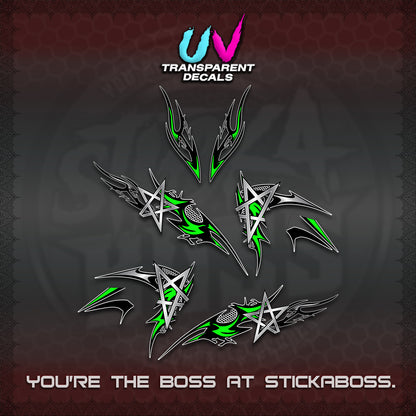 CLICK 125 V3 UV TRANSPARENT DECALS (2026 TRIVALY STAR DESIGN)STICKER DECALS By STICKABOSS