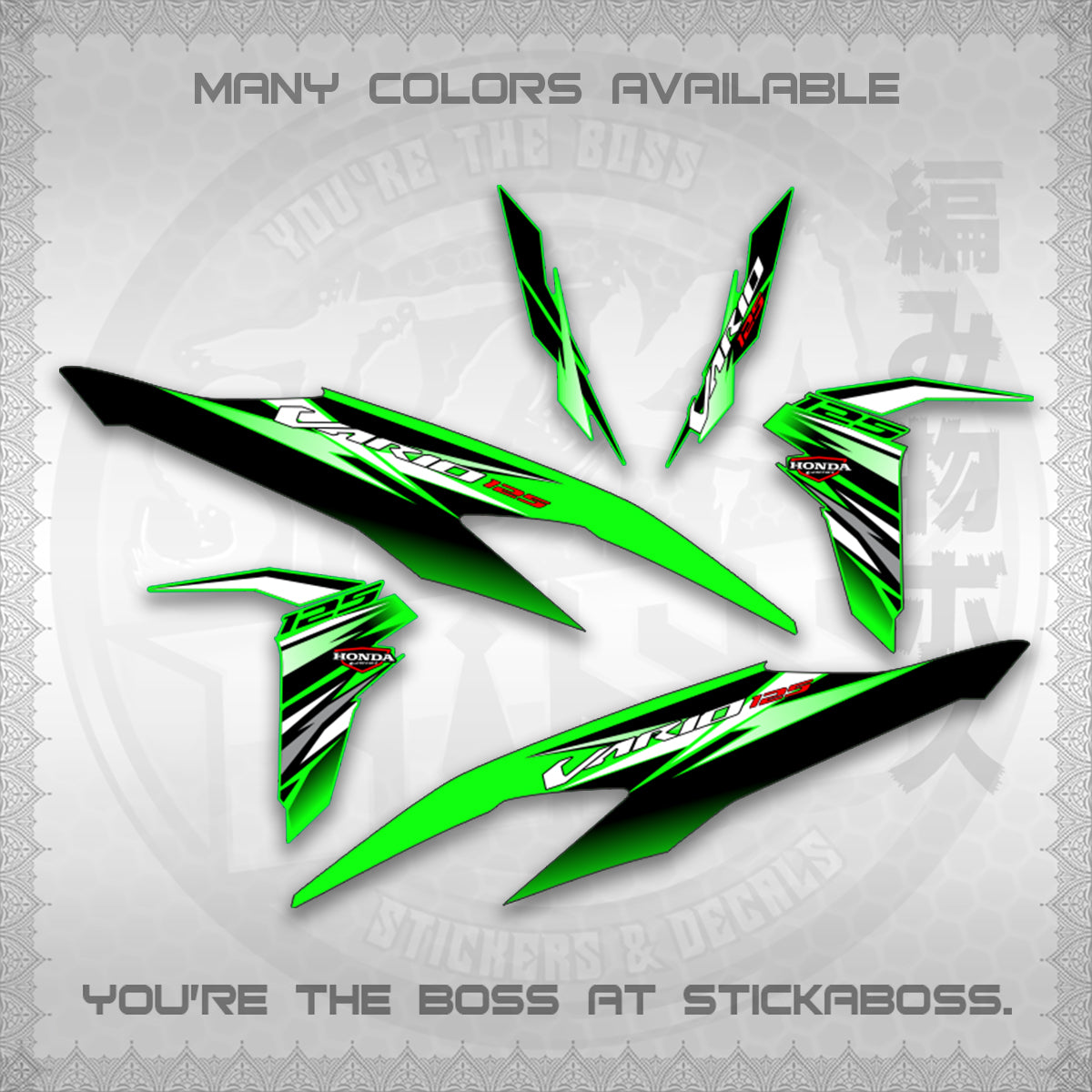 CLICK 125 V2 MALAY INDO CONCEPT ( VARIO STRIPING SLASH ) STICKER DECALS By STICKABOSS