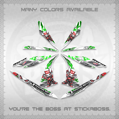 AEROX 155 V1 FOR WHITE DECALS (2026 NEW RCB 2.0 DESIGN) STICKER KITS BY STICKABOSS