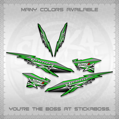 CLICK V2 INDO VARIO DECALS (A0002 STAR DESIGN)STICKER DECALS By STICKABOSS