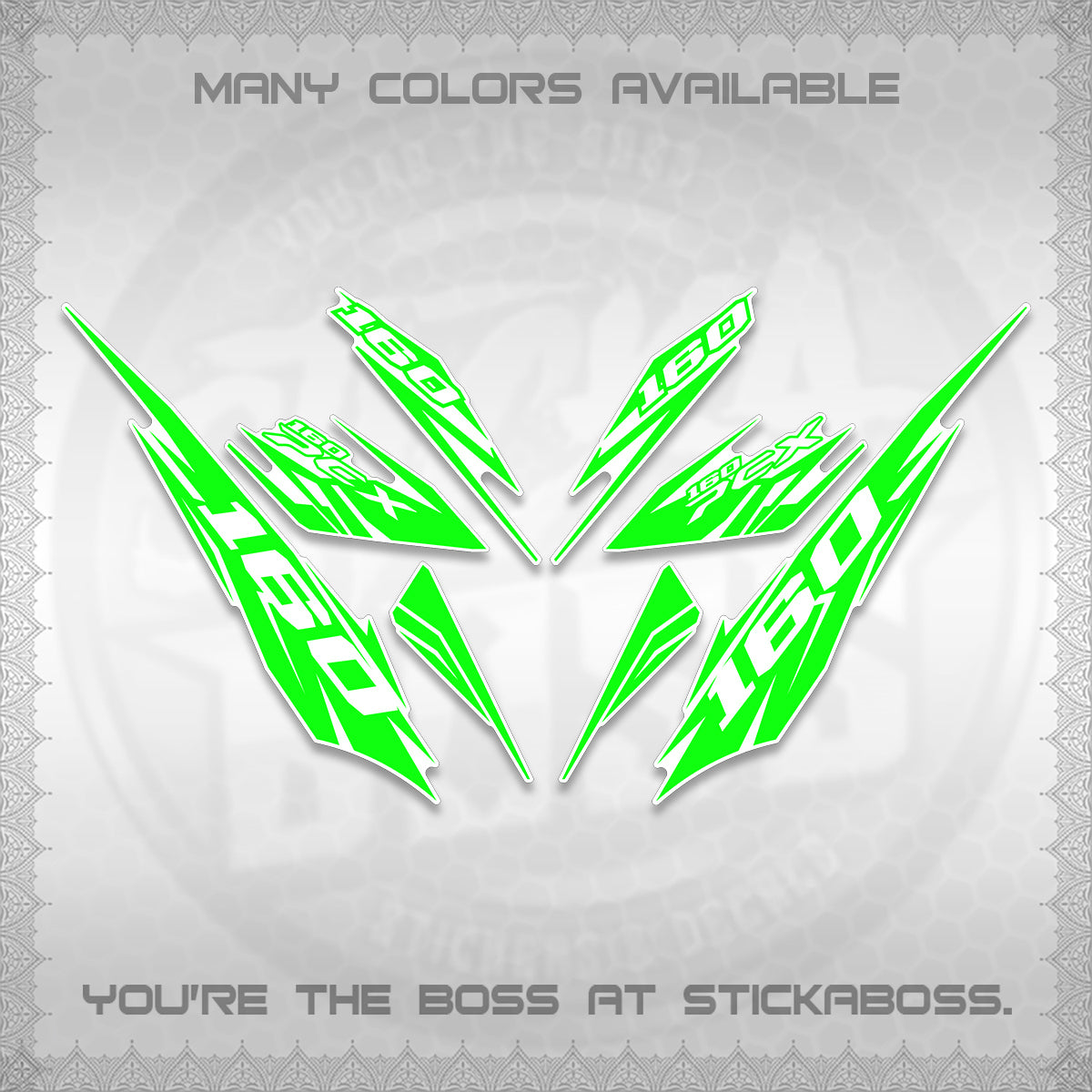 PCX 150 160 INDO FOR WHITE DECALS (2026 NEW 08 DESIGN) STICKER DECALS By STICKABOSS