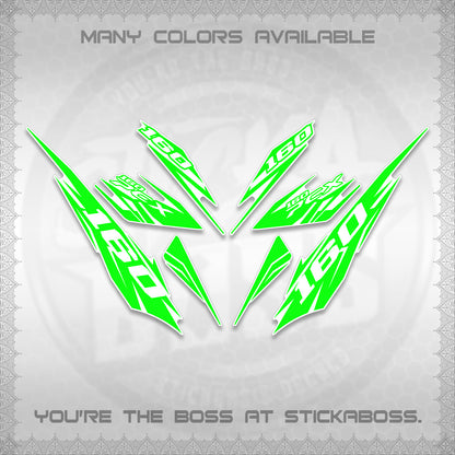 PCX 150 160 INDO FOR WHITE DECALS (2026 NEW 08 DESIGN) STICKER DECALS By STICKABOSS
