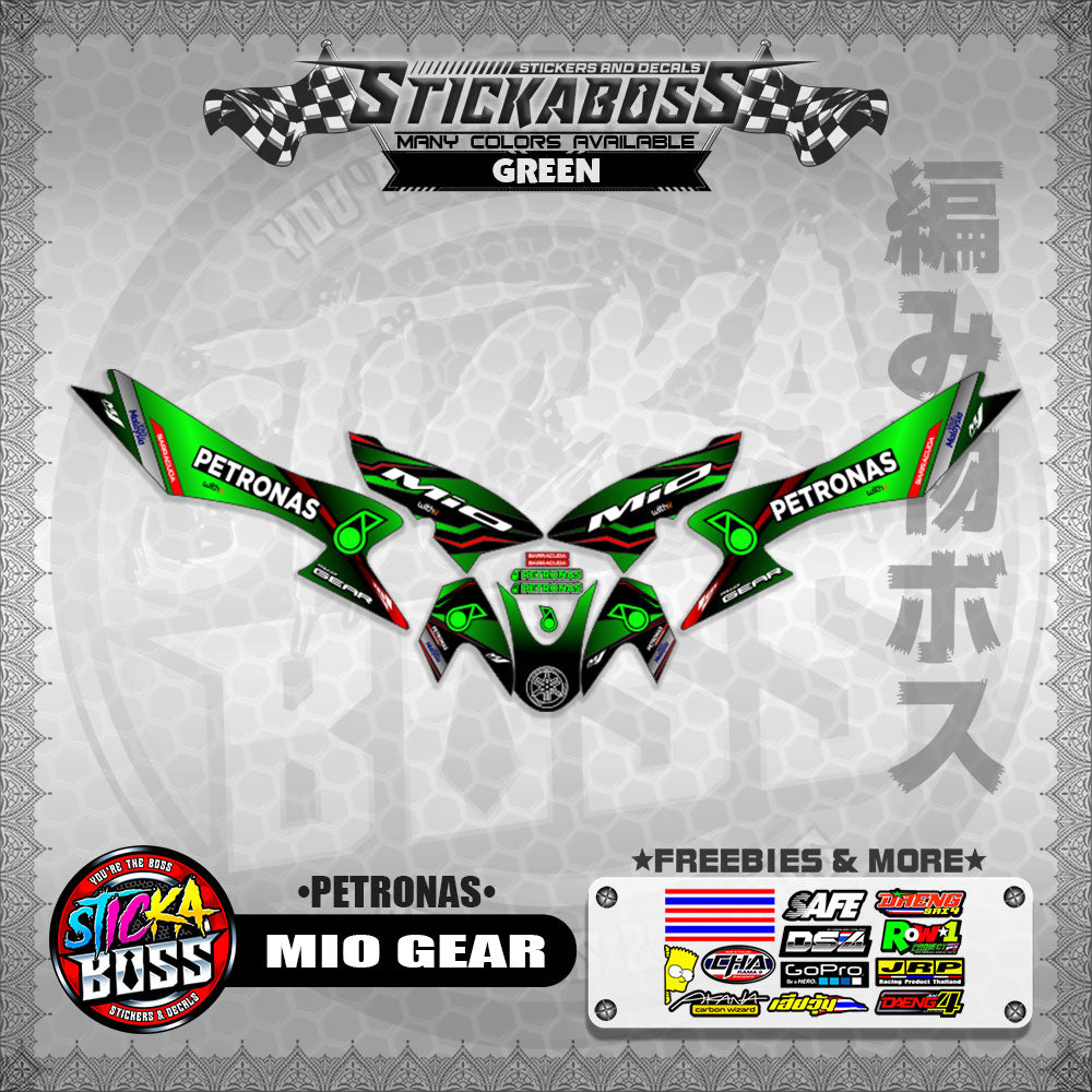 MIO GEAR STICKER DECALS ( PETRONAS )【WITH FREEBIES】