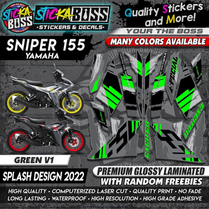 Sniper 155 NEW STOCK DECALS (SPLASH DESIGN 2022) MALAYSIAN CONCEPT【WITH FREEBIES】