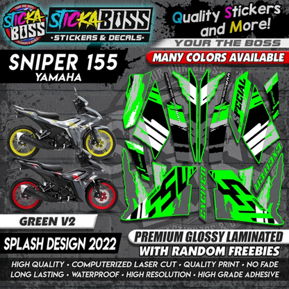 Sniper 155 NEW STOCK DECALS (SPLASH DESIGN 2022) MALAYSIAN CONCEPT【WITH FREEBIES】