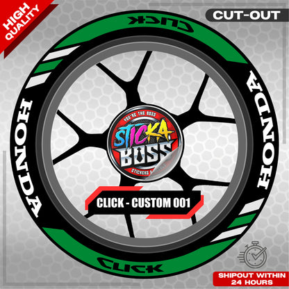 CLICK 125  150 160 MAGS STICKER SET  ( 2 MAGS ) - CUSTOM 001 | VINYL WATERPROOF CUT-OUT DECALS
