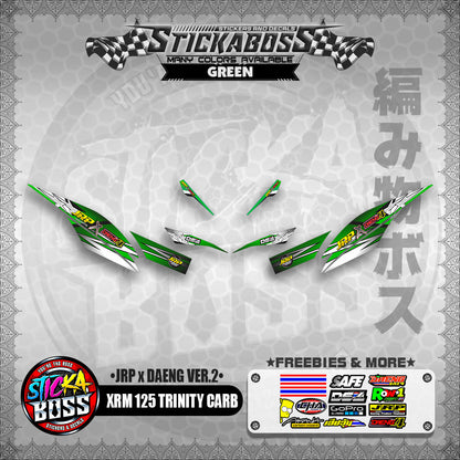 Honda XRM 125 Trinity Carb Decals - (JRP x DAENG VER.2)【PREMIUM GLOSSY LAMINATED】