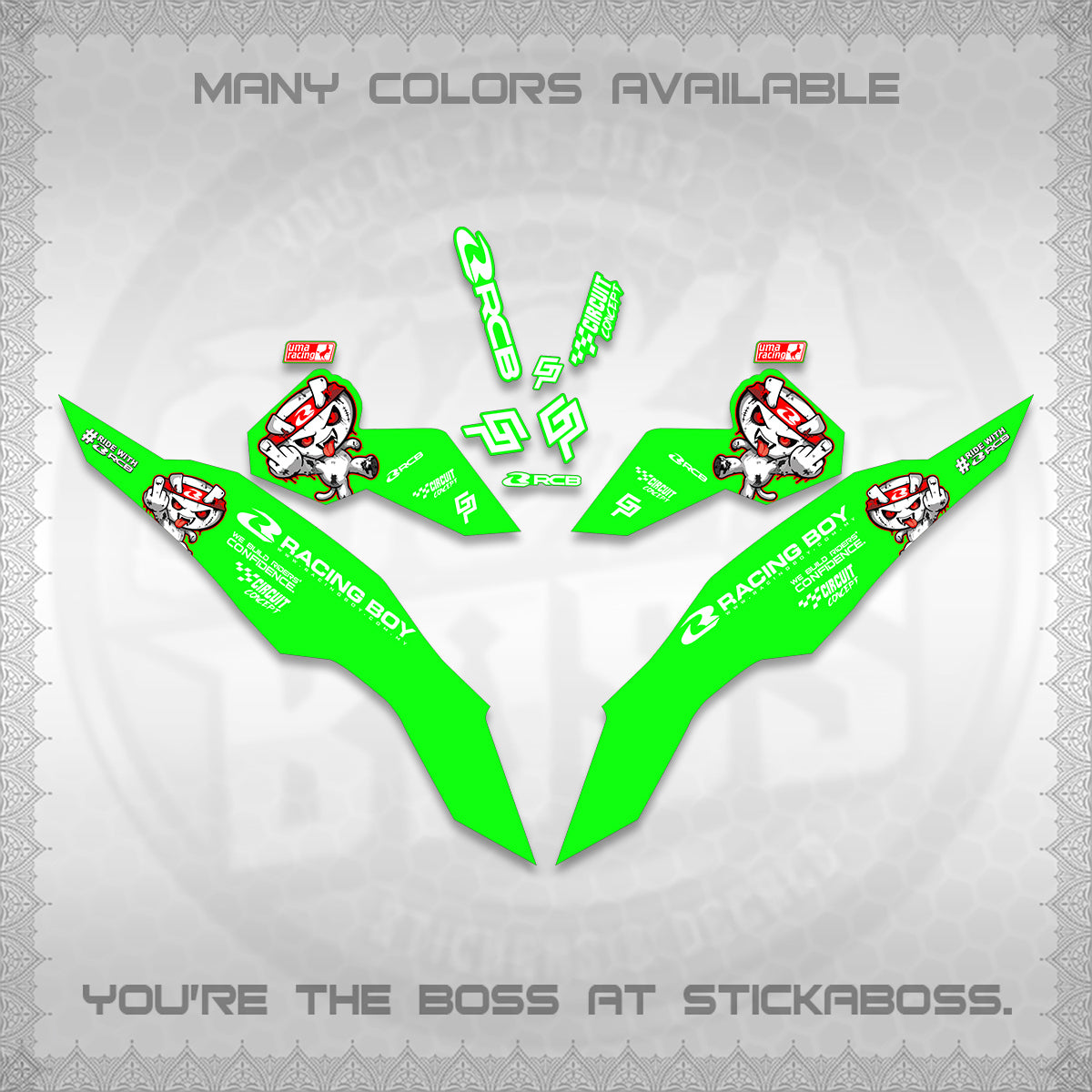 CLICK V3 DECALS (2026 RACE ZOMBIE DESIGN)STICKER DECALS By STICKABOSS