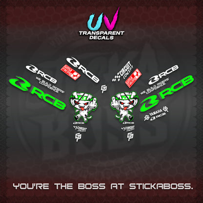 AEROX V2 UV TRANSPARENT DECALS (2026 RACE ZOMBIE DESIGN)STICKER DECALS By STICKABOSS
