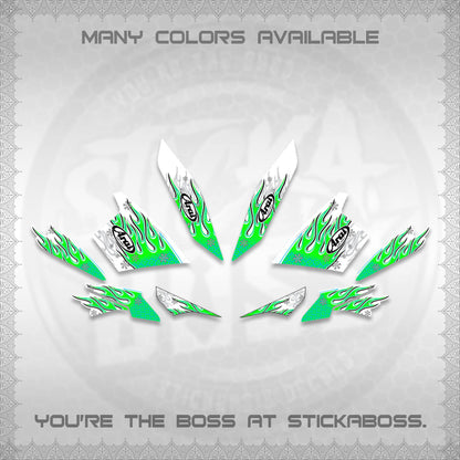 AEROX V3 ALPHA TURBO FOR WHITE DECALS (MOTIF ARAI API NEW TERBARU)STICKER DECALS By STICKABOSS