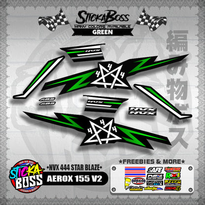 AEROX 155 V2 DECALS ( NVX 444 STAR BLAZE )【WITH FREEBIES】