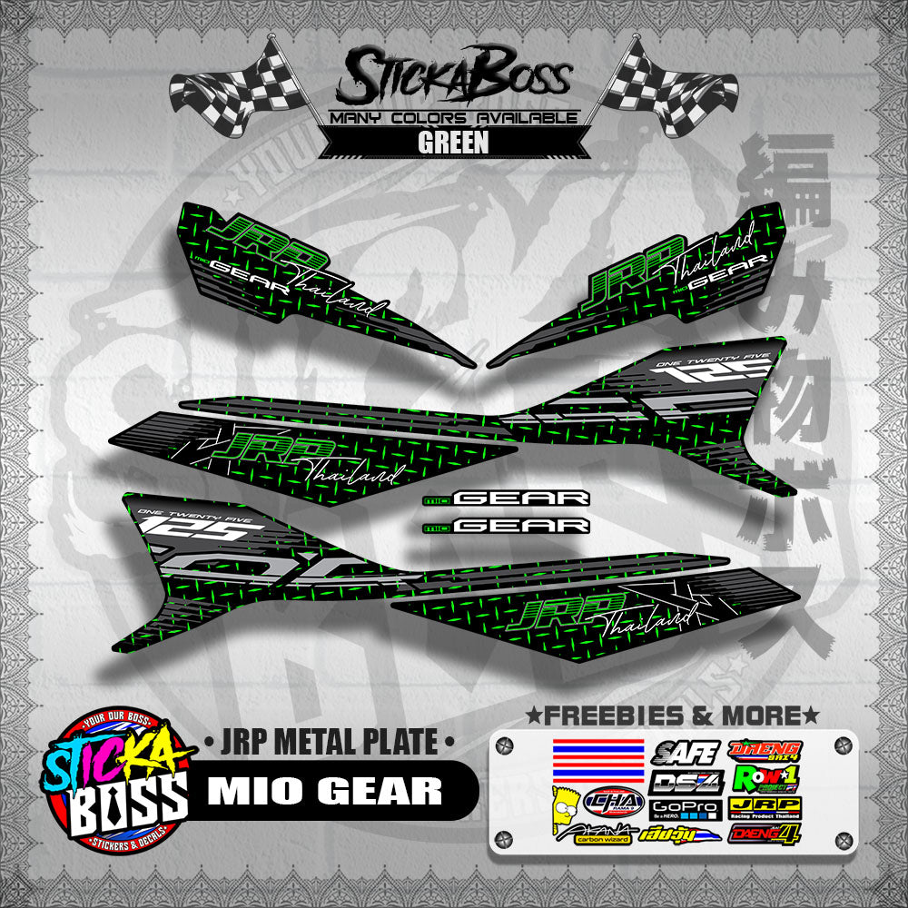 MIO GEAR DECALS ( JRP METAL PLATE )【WITH FREEBIES】